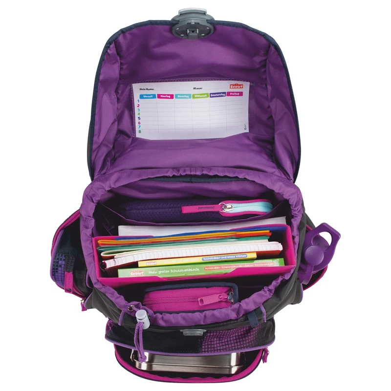 Scout Alpha Exklusiv "Movie Star" - Set de mochila escolar 5 piezas (Pink Pixel)
