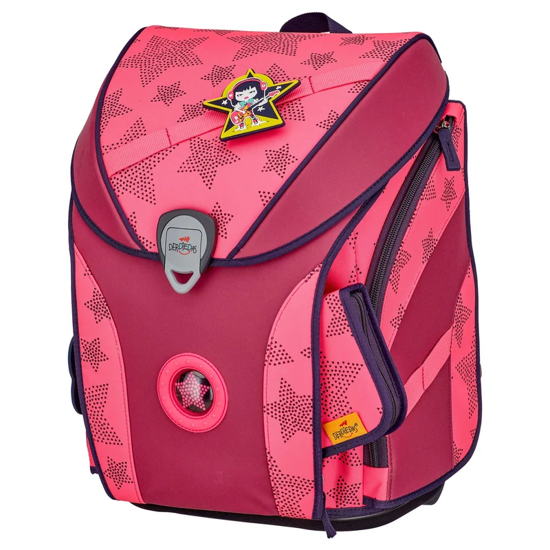 DerDieDas ErgoFlex Max Superflash Neon - Mochila escolar Set 5tlg. 950g (Neon Star)