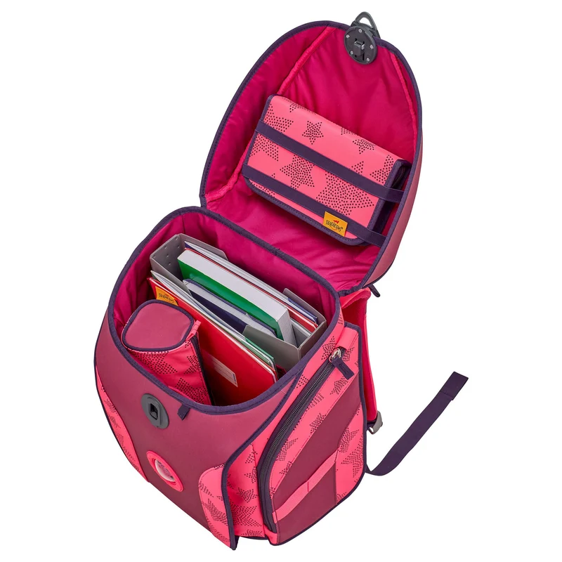 DerDieDas ErgoFlex Max Superflash Neon - Mochila escolar Set 5tlg. 950g (Neon Star)