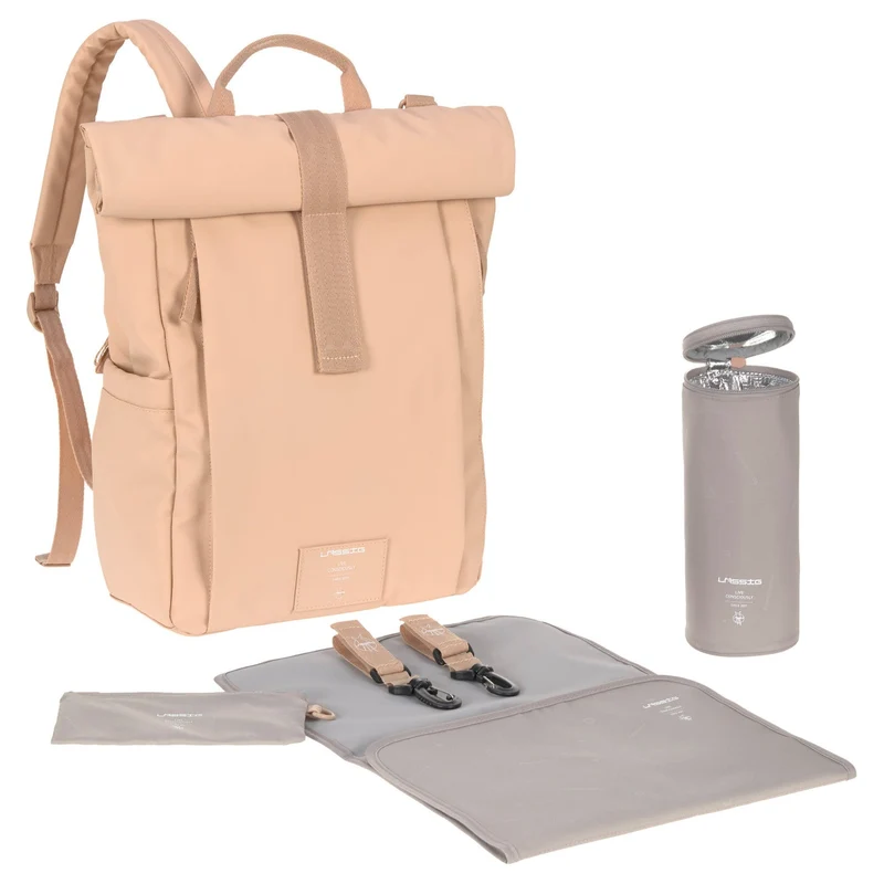 Lässig Green Label Rolltop Up - Mochila enrollable 42 cm (peach rose)