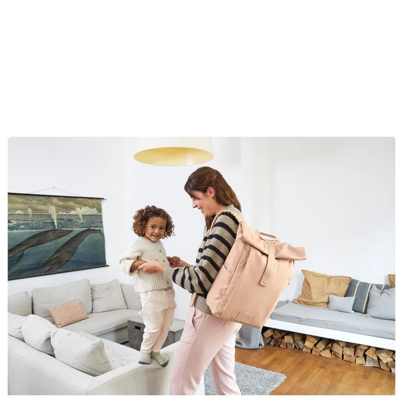 Lässig Green Label Rolltop Up - Mochila enrollable 42 cm (peach rose)