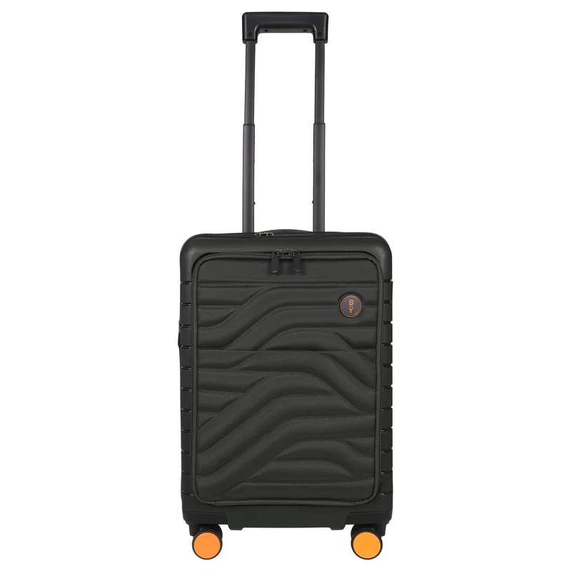 Brics BY Ulisse - Trolley de cabina con 4 ruedas y bolsillo delantero 55 cm erw. USB (olive)