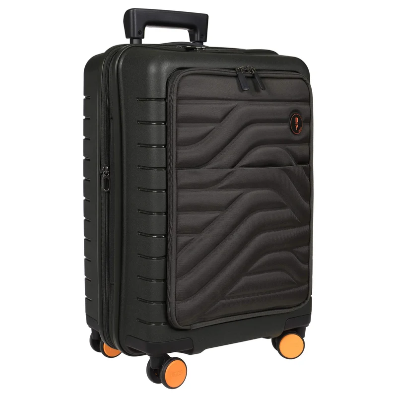 Brics BY Ulisse - Trolley de cabina con 4 ruedas y bolsillo delantero 55 cm erw. USB (olive)