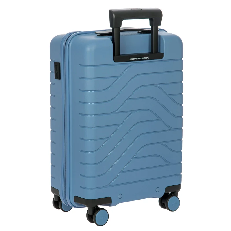 Brics BY Ulisse - Trolley de cabina con 4 ruedas y bolsillo delantero 55 cm expandible USB (grey blue)