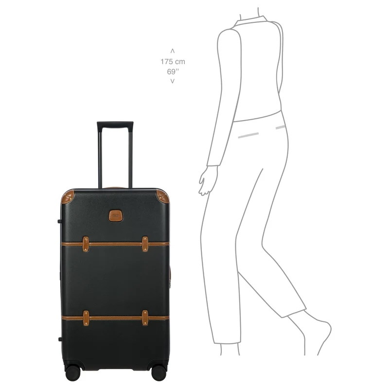 Brics Bellagio Trunk - Trolley de 4 ruedas 80 cm (black/tan)