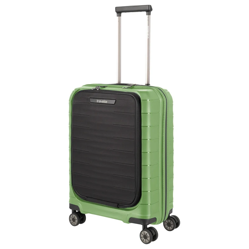 Travelite Mooby - Trolley de cabina con 4 ruedas y bolsillo delantero S 55 cm (grün)