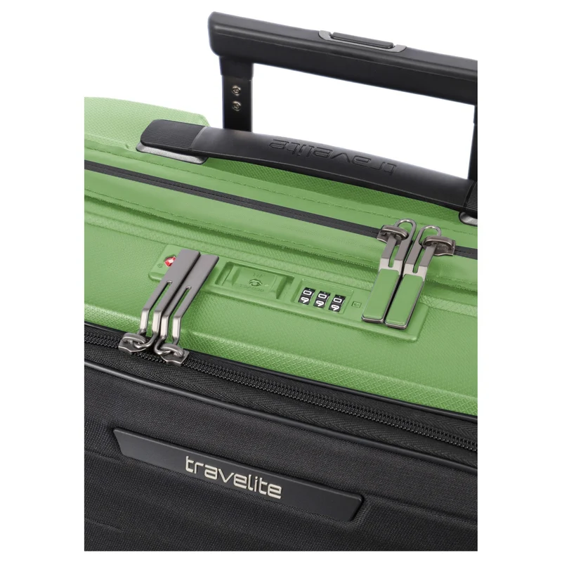 Travelite Mooby - Trolley de cabina con 4 ruedas y bolsillo delantero S 55 cm (grün)