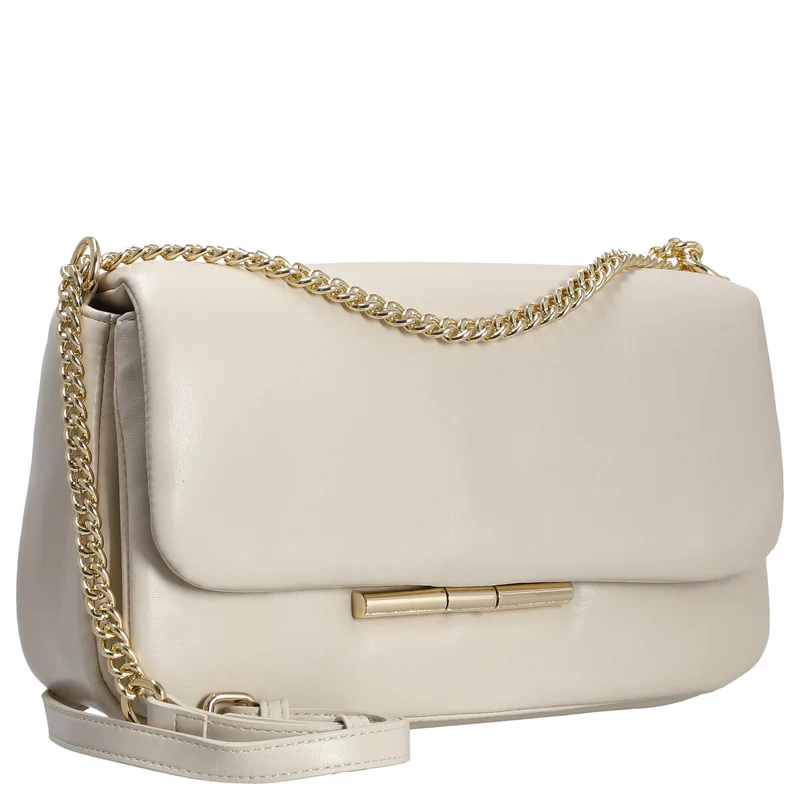 Seidenfelt Lesja - Bolso bandolera 27 cm (oat milk/gold)