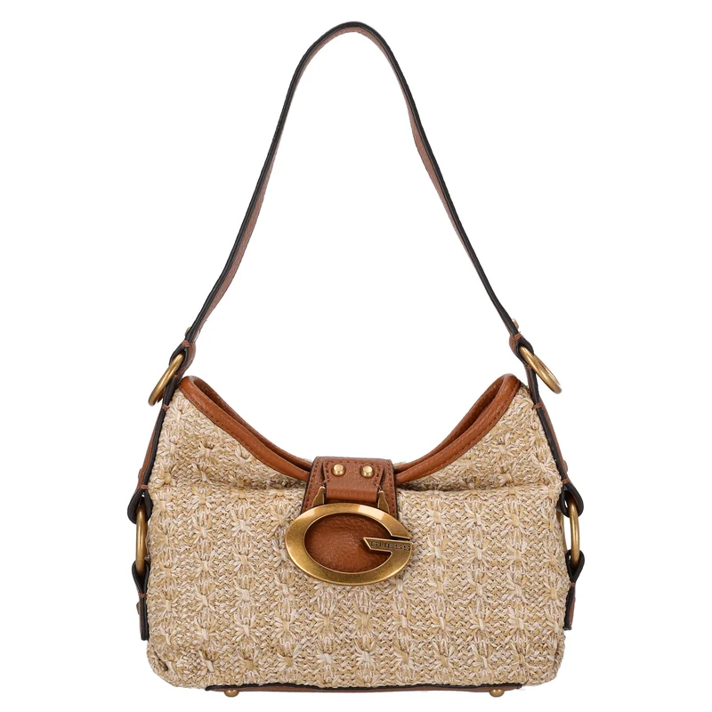 Guess Camden Mini - Bolso de hombro (natural/cognac)