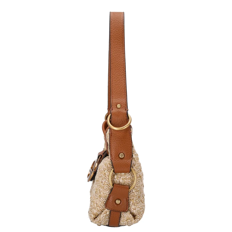 Guess Camden Mini - Bolso de hombro (natural/cognac)