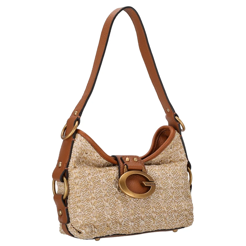 Guess Camden Mini - Bolso de hombro (natural/cognac)