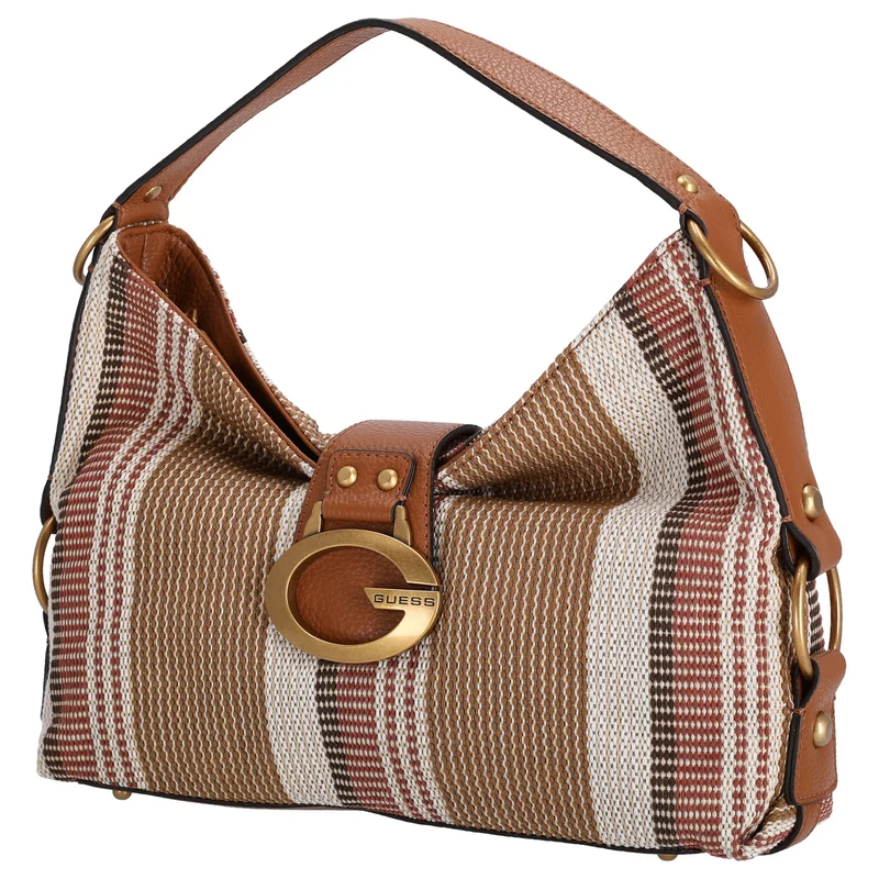 Guess Camden - Bolso de hombro 34.5 cm (cognac multi)