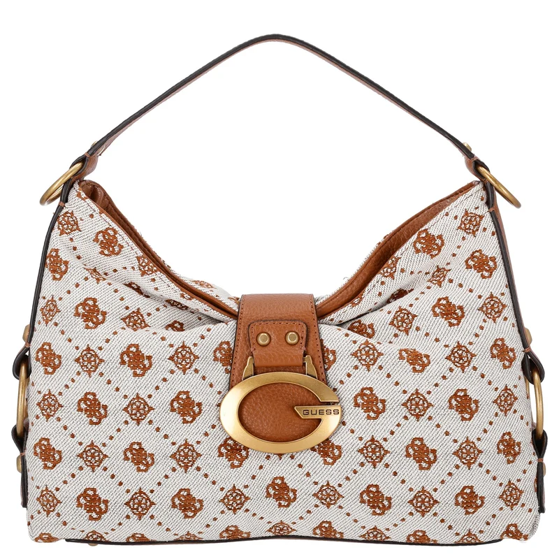 Guess Camden - Bolso de hombro 34.5 cm (cognac logo)