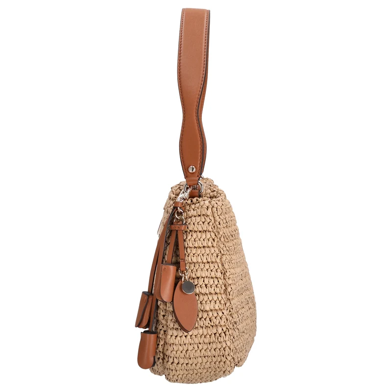 Guess Ofelia Hobo - Bolso de hombro 33 cm (natural/cognac)