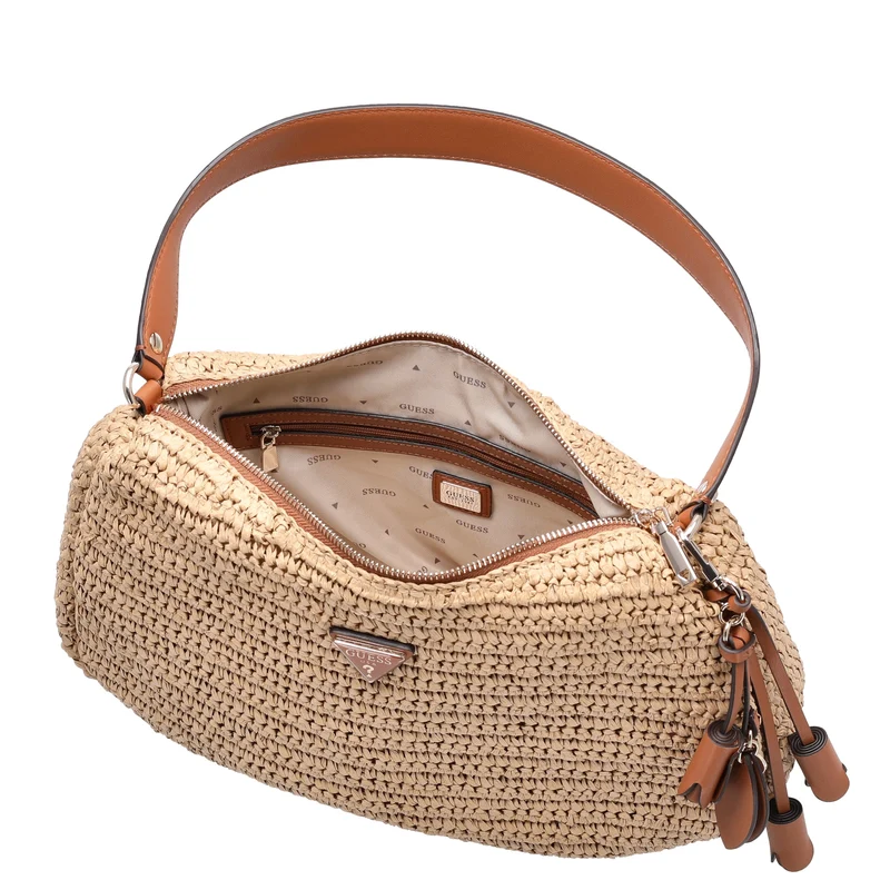 Guess Ofelia Hobo - Bolso de hombro 33 cm (natural/cognac)