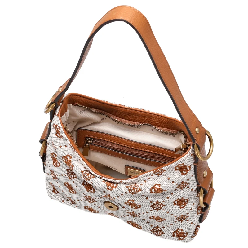 Guess Camden Mini - Bolso bandolera 23 cm (cognac logo)