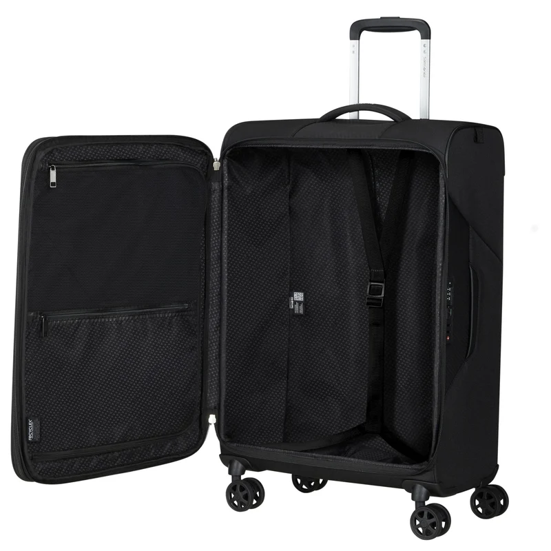 Samsonite Litebeam - Maleta de 4 ruedas M 66 cm adulto (negro)