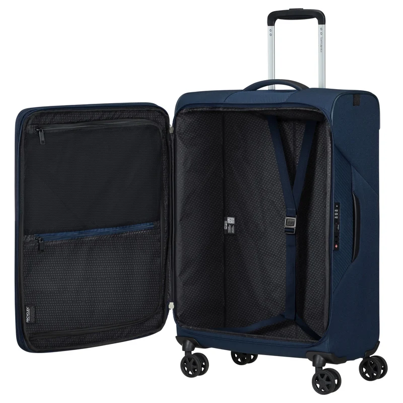 Samsonite Litebeam - Maleta de 4 ruedas M 66 cm adulto (azul medianoche)