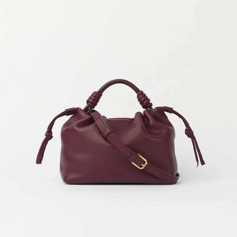 Bolso Kiki Mini Soft Grain Dark Cherry