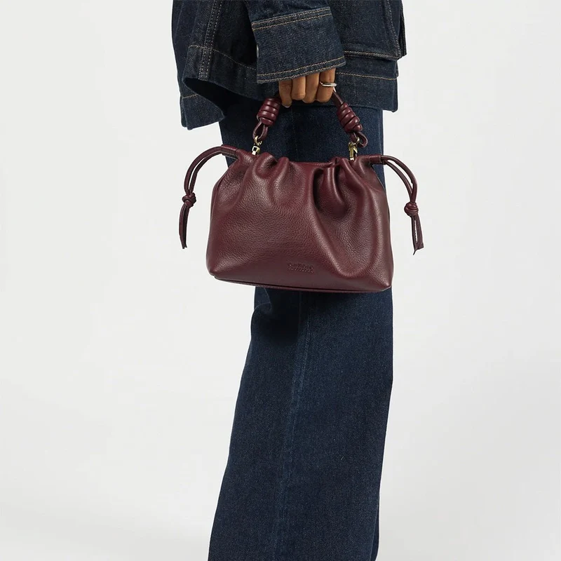 Bolso Kiki Mini Soft Grain Dark Cherry