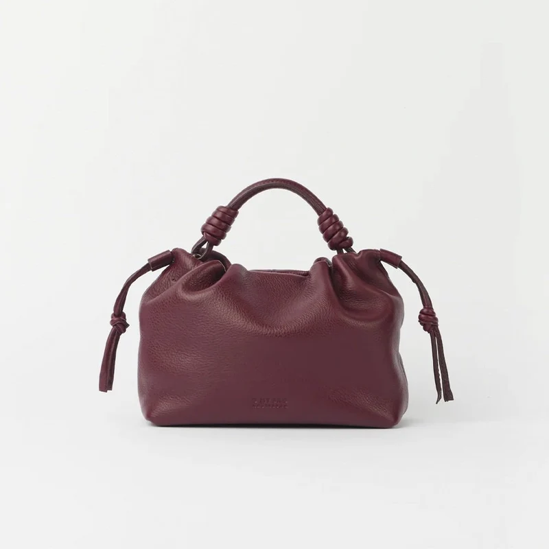 Bolso Kiki Mini Soft Grain Dark Cherry