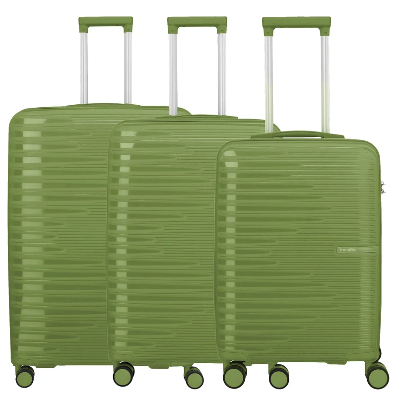 Travelite Pacific - Set de trolley con 4 ruedas 3 piezas (olive)