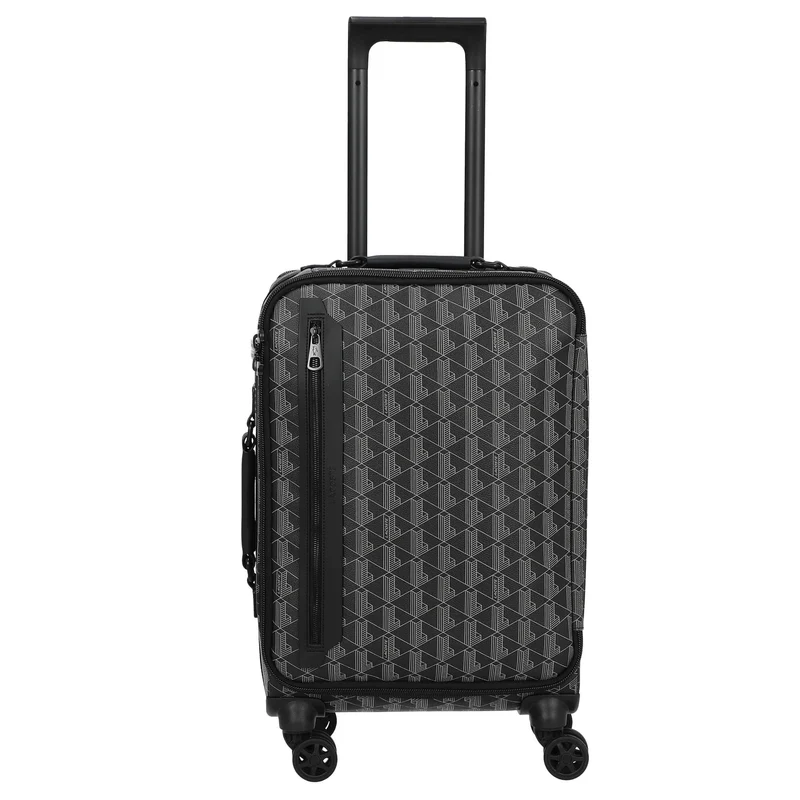 Lacoste The Blend - Trolley de cabina con 4 ruedas 49 cm (monogram noir gris)