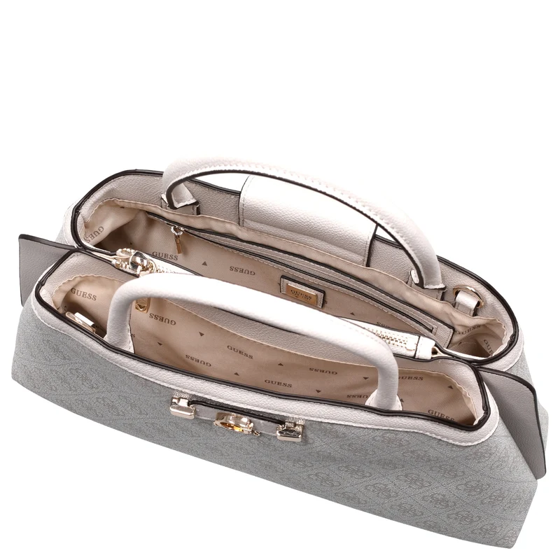 Guess Lindsey Satchel - Bolso de mano 36 cm (bone logo)