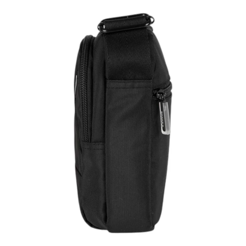 Bandolera Hombre Gabol Stream Negra Compacta Dos Compartimentos