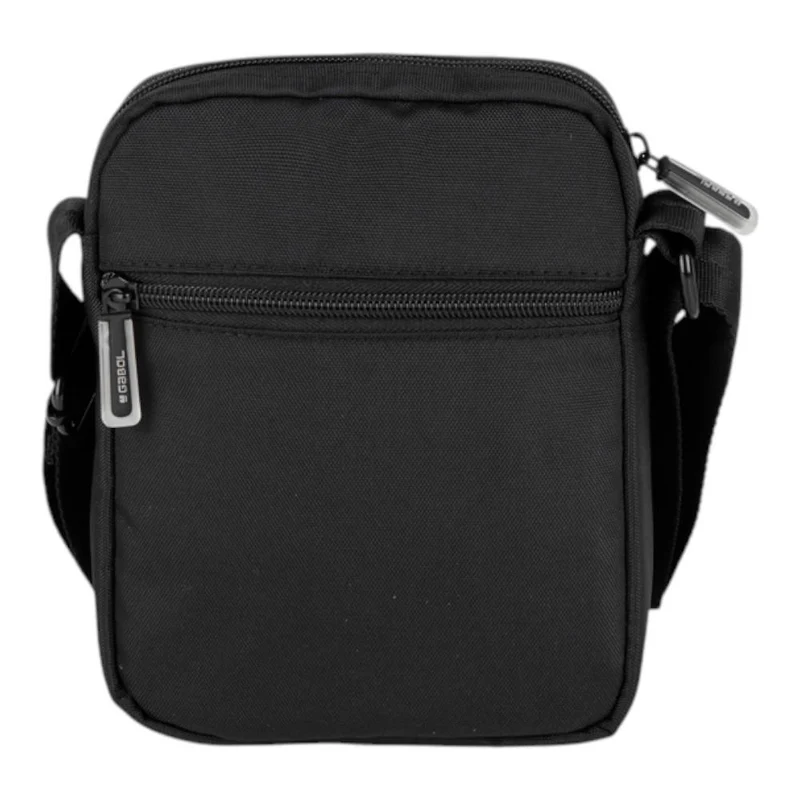 Bandolera Hombre Gabol Stream Negra Compacta Dos Compartimentos