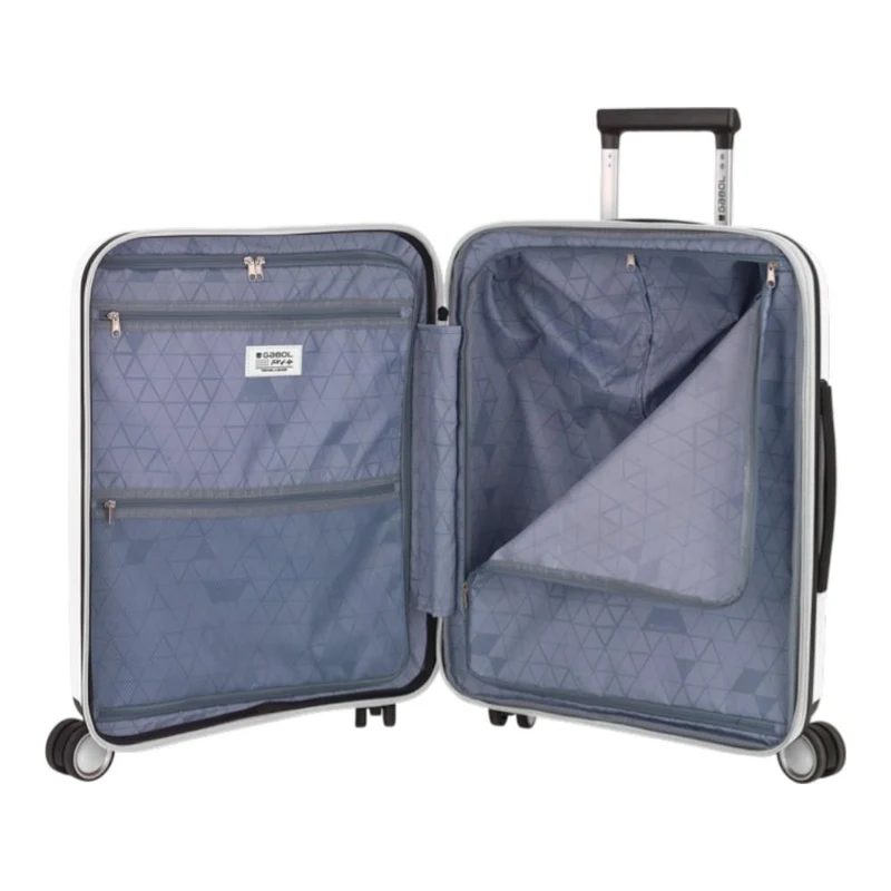 Maleta de Cabina Gabol Brooklyn Blanca Expandible