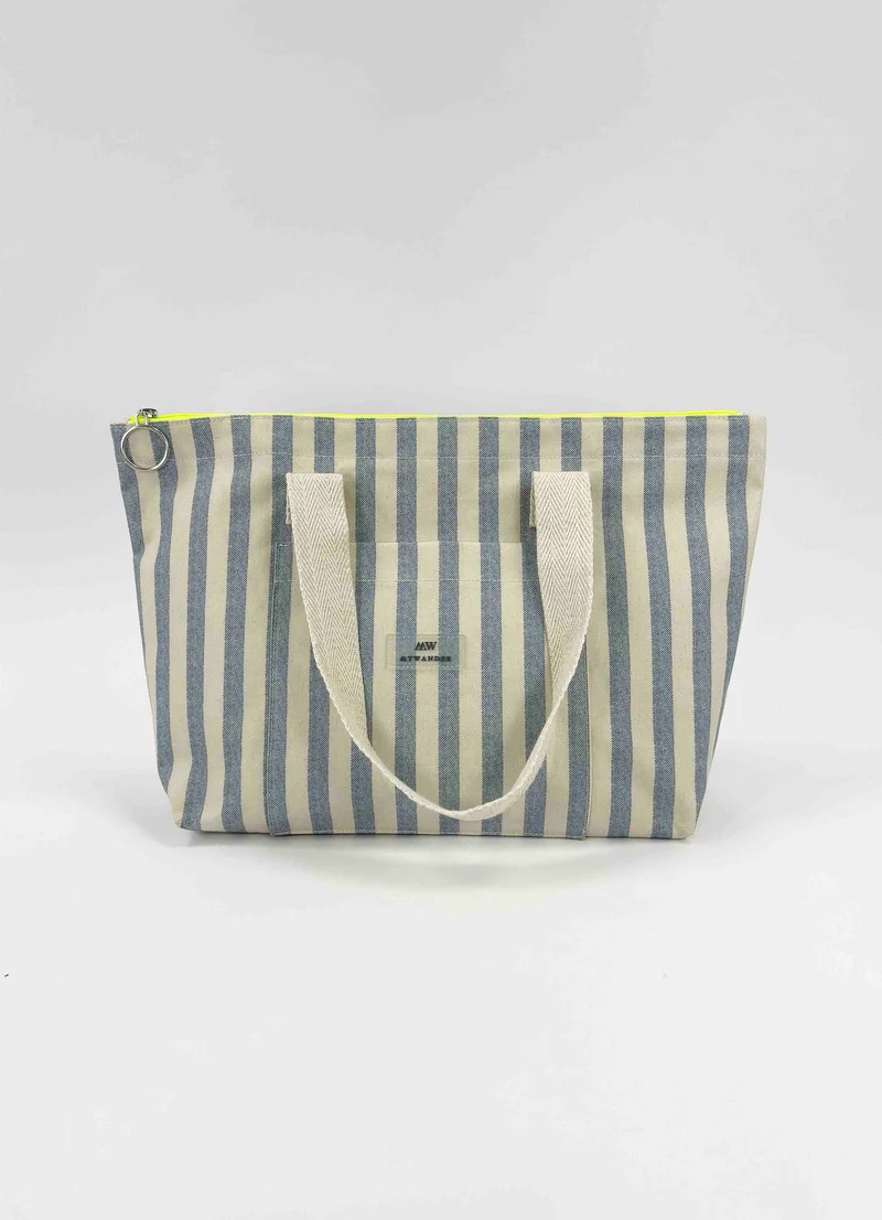Navy Stripes Bolso Shopper Pequeño