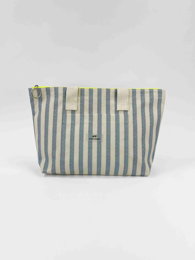 Navy Stripes Bolso Shopper Pequeño