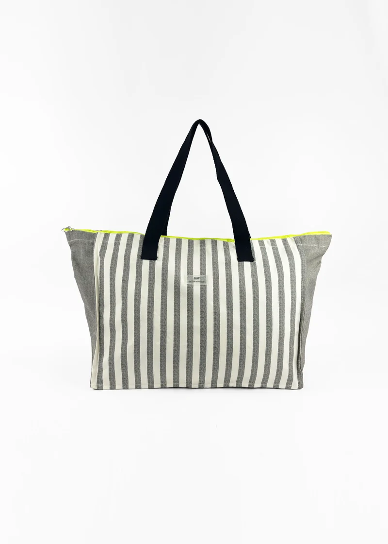 Grey Stripes Bolso de Viaje Mediano