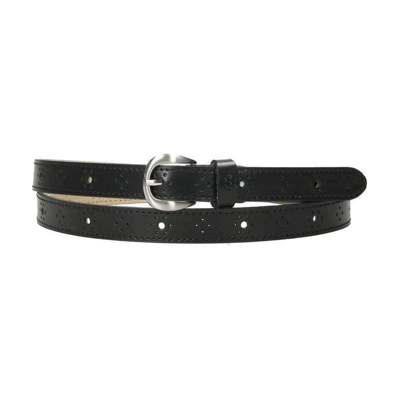 Cinturón De Piel Picado Zenia Mujer